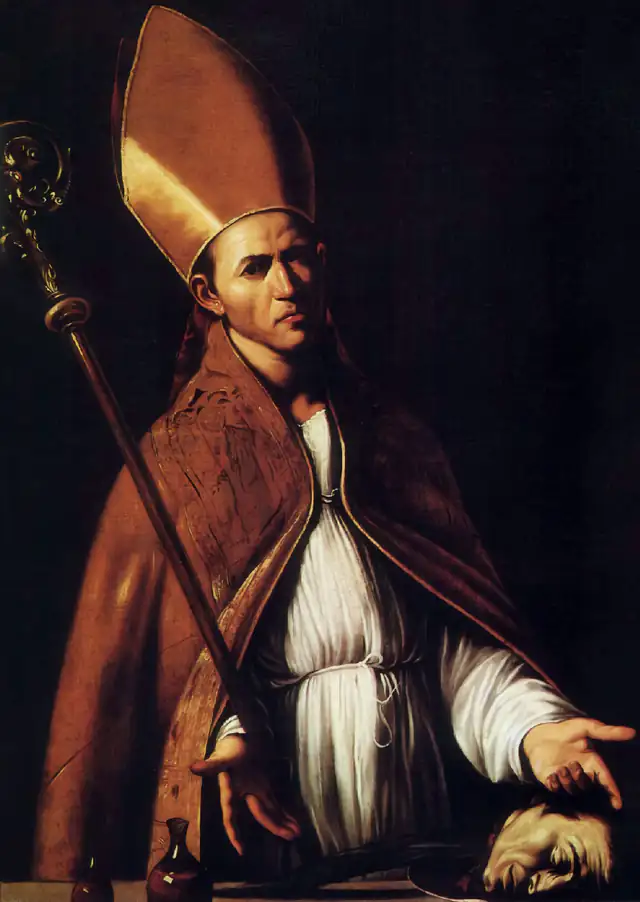 S. Januário em pintura de arte sacra