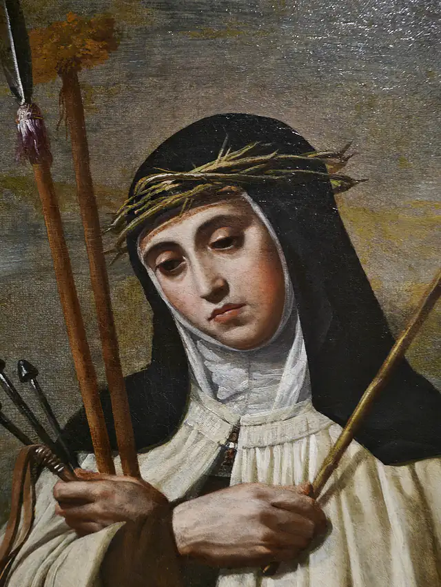 S. Maria Madalena de Pazzi em pintura de arte sacra
