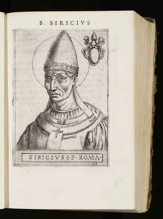 S. Sirício em pintura de arte sacra