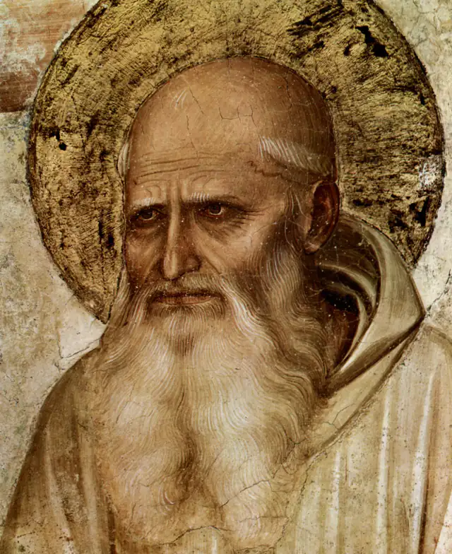 S. Romualdo em pintura de arte sacra