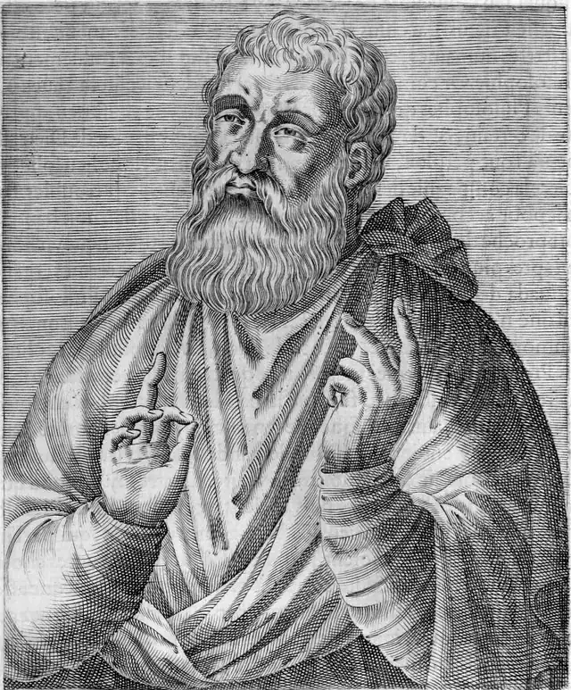 S. Justino em pintura de arte sacra