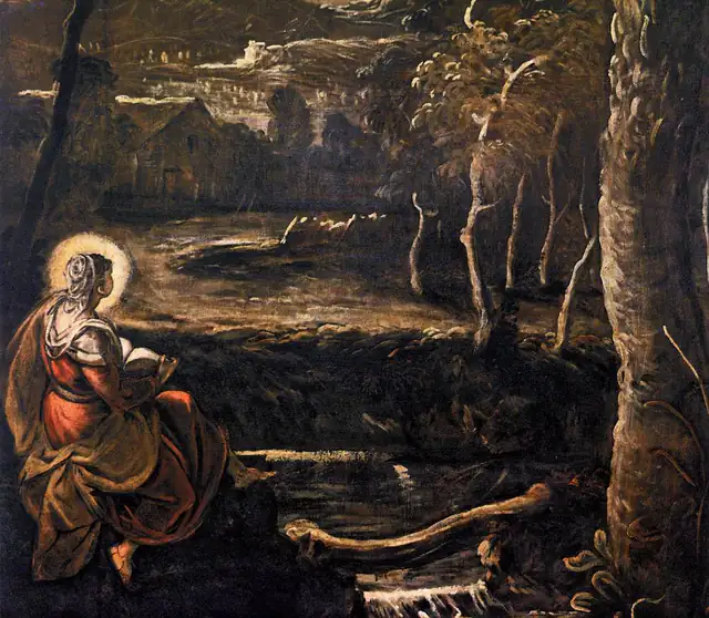 S. Maria do Egito em pintura de arte sacra