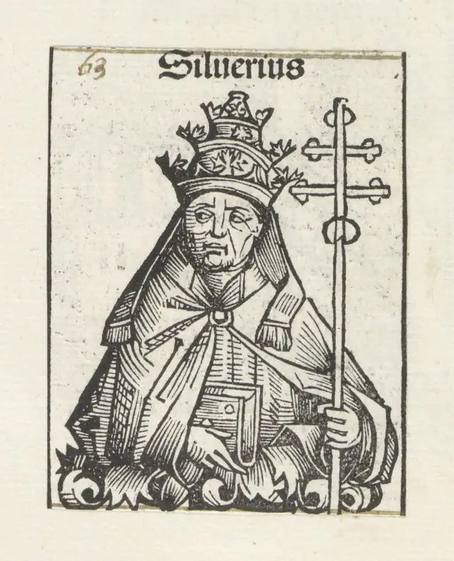 São Silvério em pintura de arte sacra