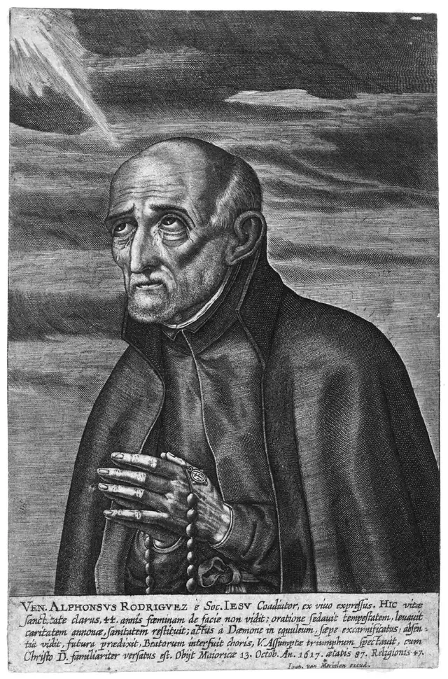 S. Afonso Rodriguez em pintura de arte sacra