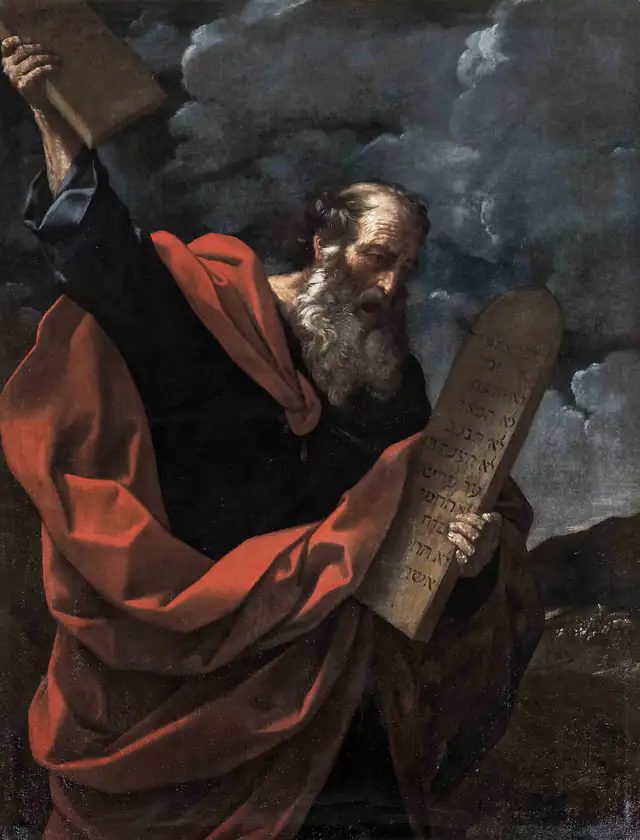 S. Moisés em pintura de arte sacra