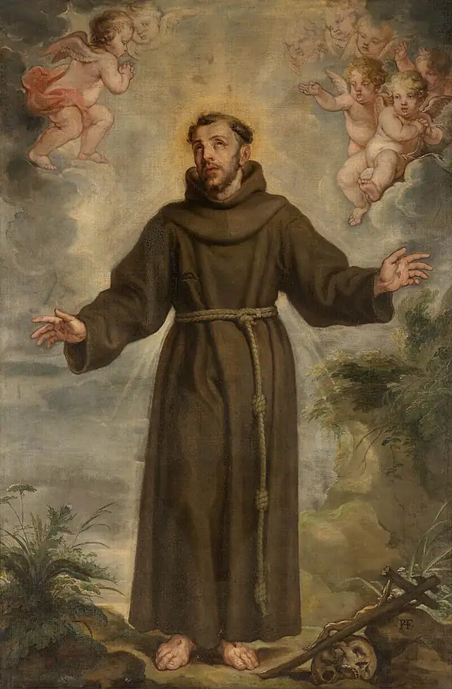 S. Francisco de Assis em pintura de arte sacra