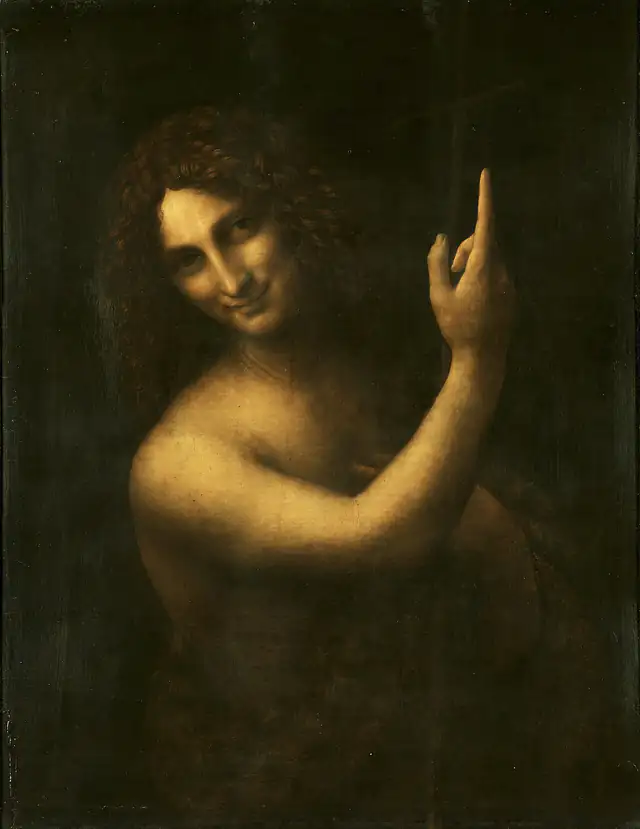 Nascimento de São João Batista em pintura de arte sacra