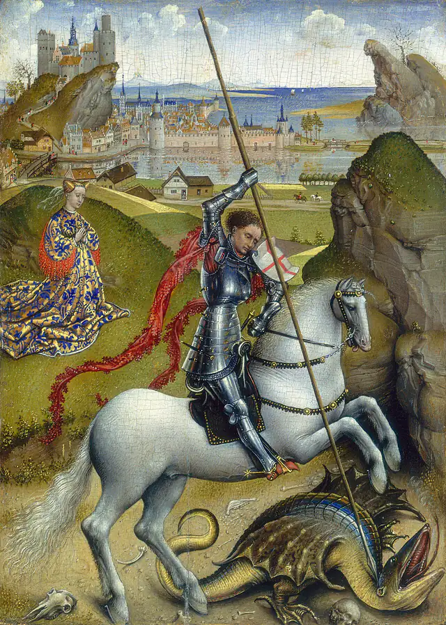 S. Jorge mártir em pintura de arte sacra